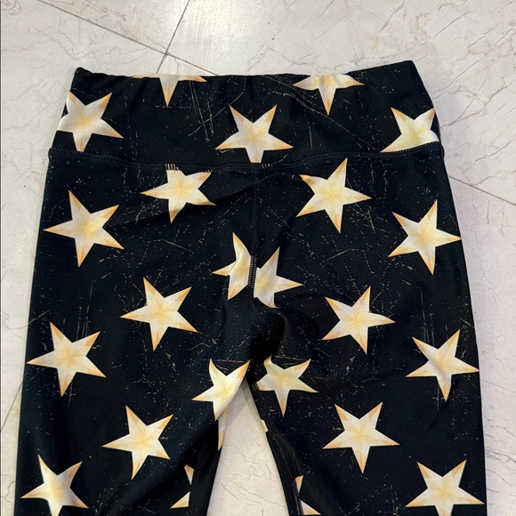Shape Up Black Leggings with Star and Stripe Design - Picture 7 of 12